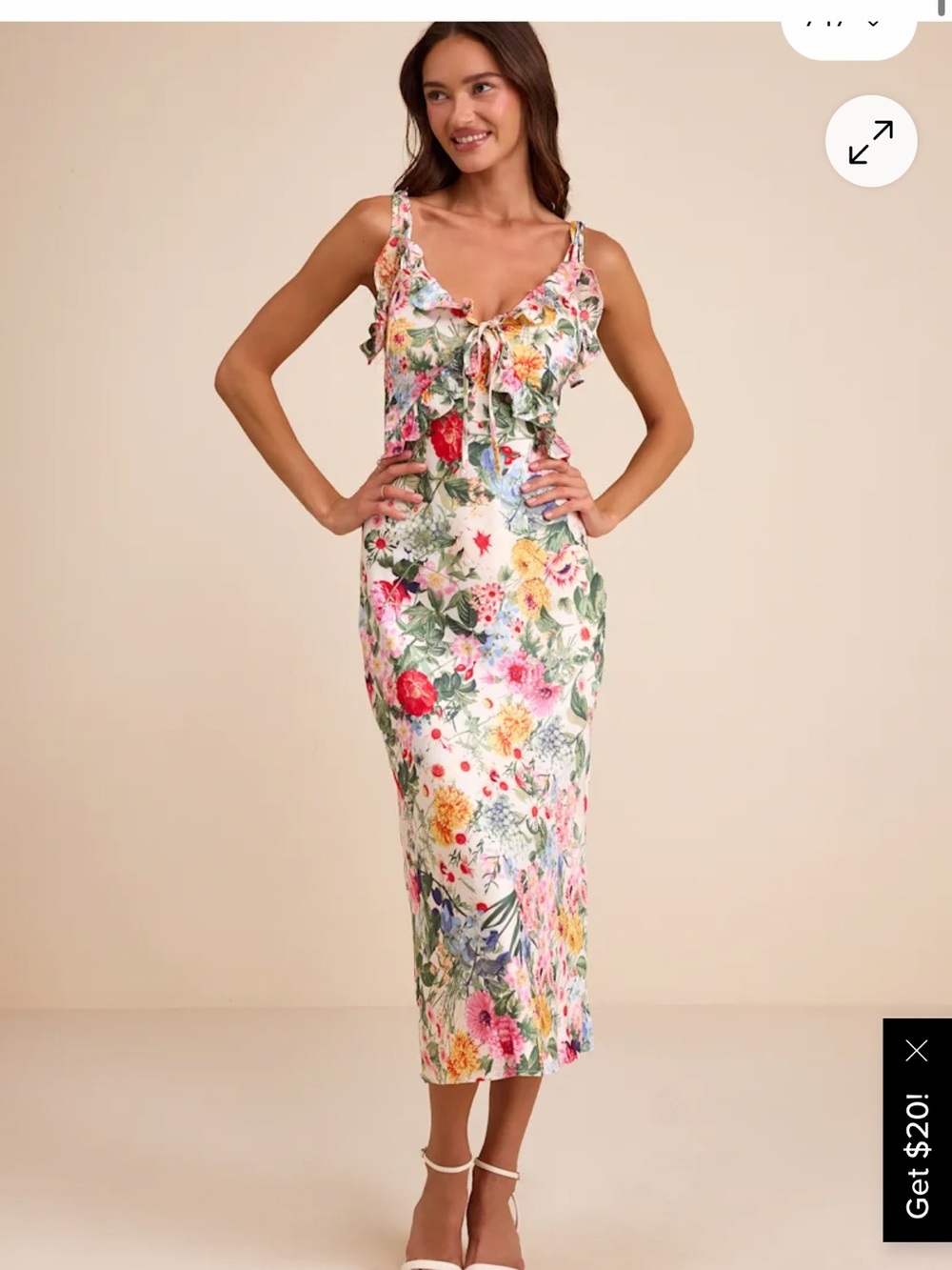 Lulu's floral silk dress